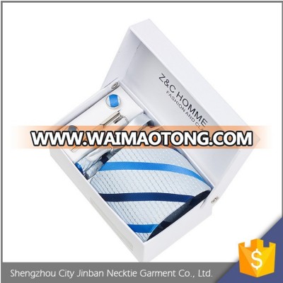 Wholesale custom logo personalized polyester necktie set