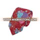 Whole Sale Custom Elegant Printed Red Floral Cotton Tie for Men