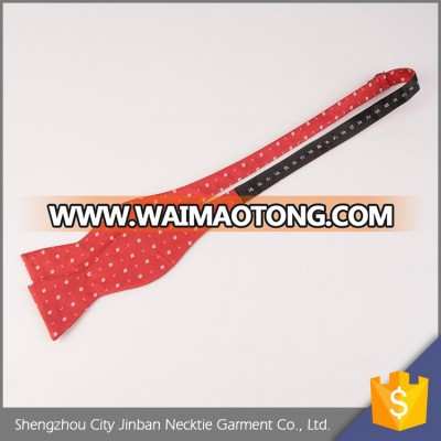 China supplier OEM accept adjustable red silk suit tie