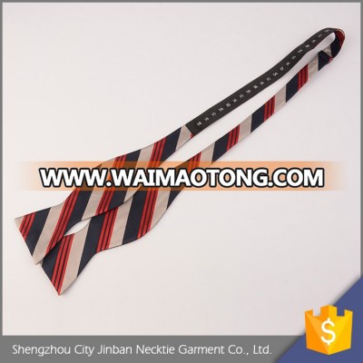 China factory price OEM accept stripe woven stripe self-tied bow tie