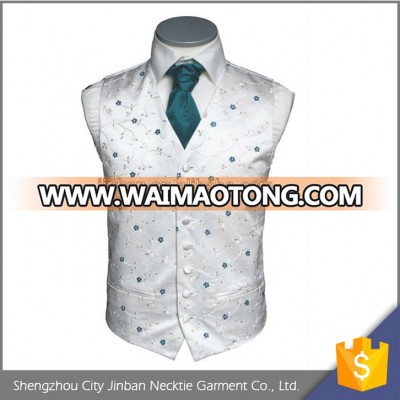 Personalized mens fashion wedding teal waistcoat for party