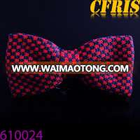 Wholesale various designs cotton cheap red knitted bow tie for men