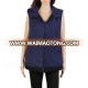 Fashion new design cotton quilted reversible hoodies vest