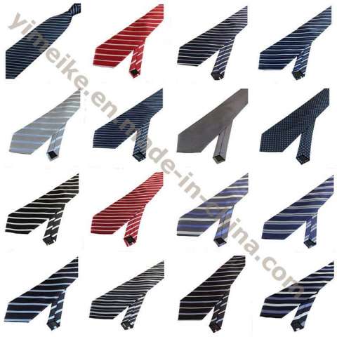 New Arrival Formal Business Edition Polyester Silk Striped Ties for Men